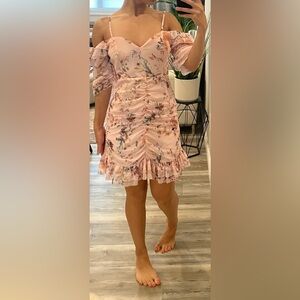 Floral pink dress